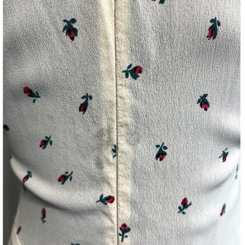 Reformation Floral V-Neck Short Sleeve Mini Dress 4 - Picture 7 of 12